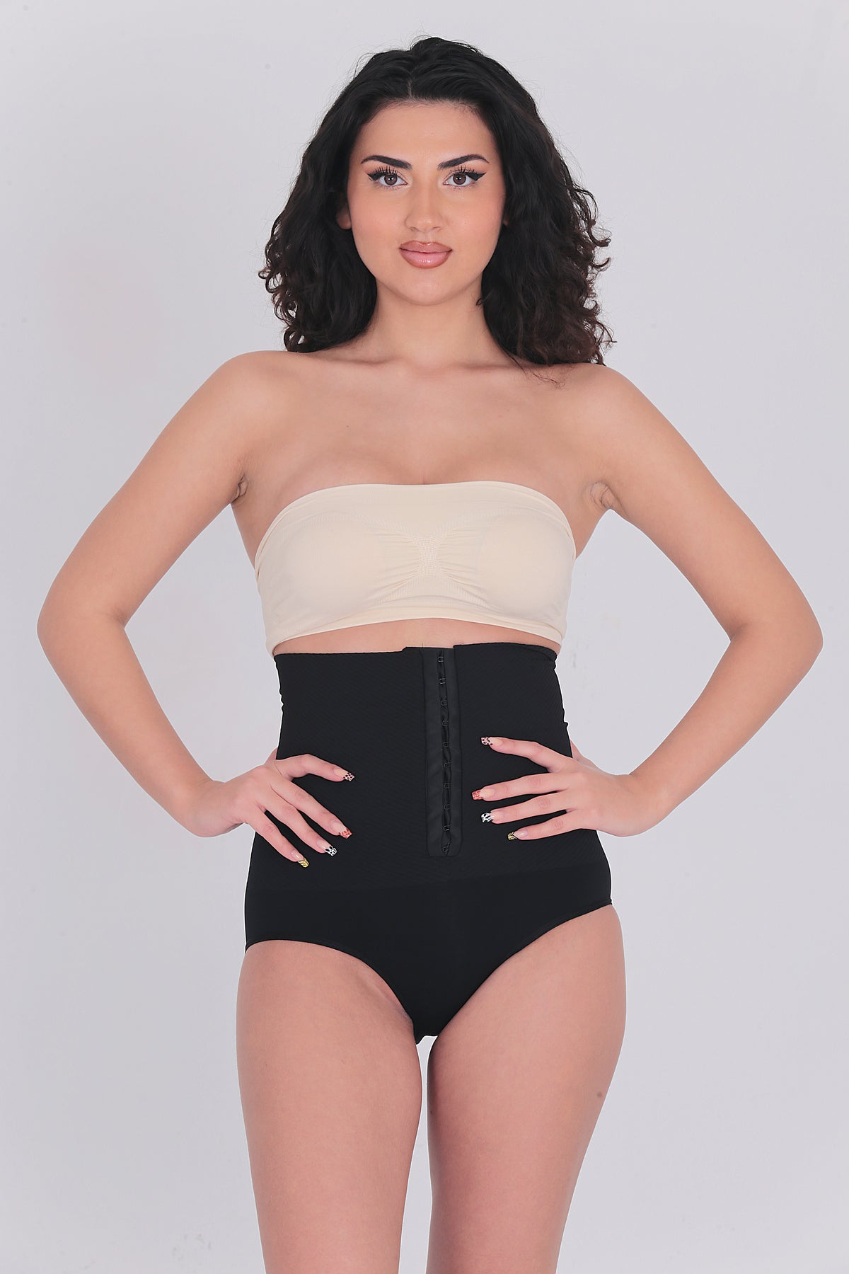 Agraflı Yüksek Bel Slip Korse