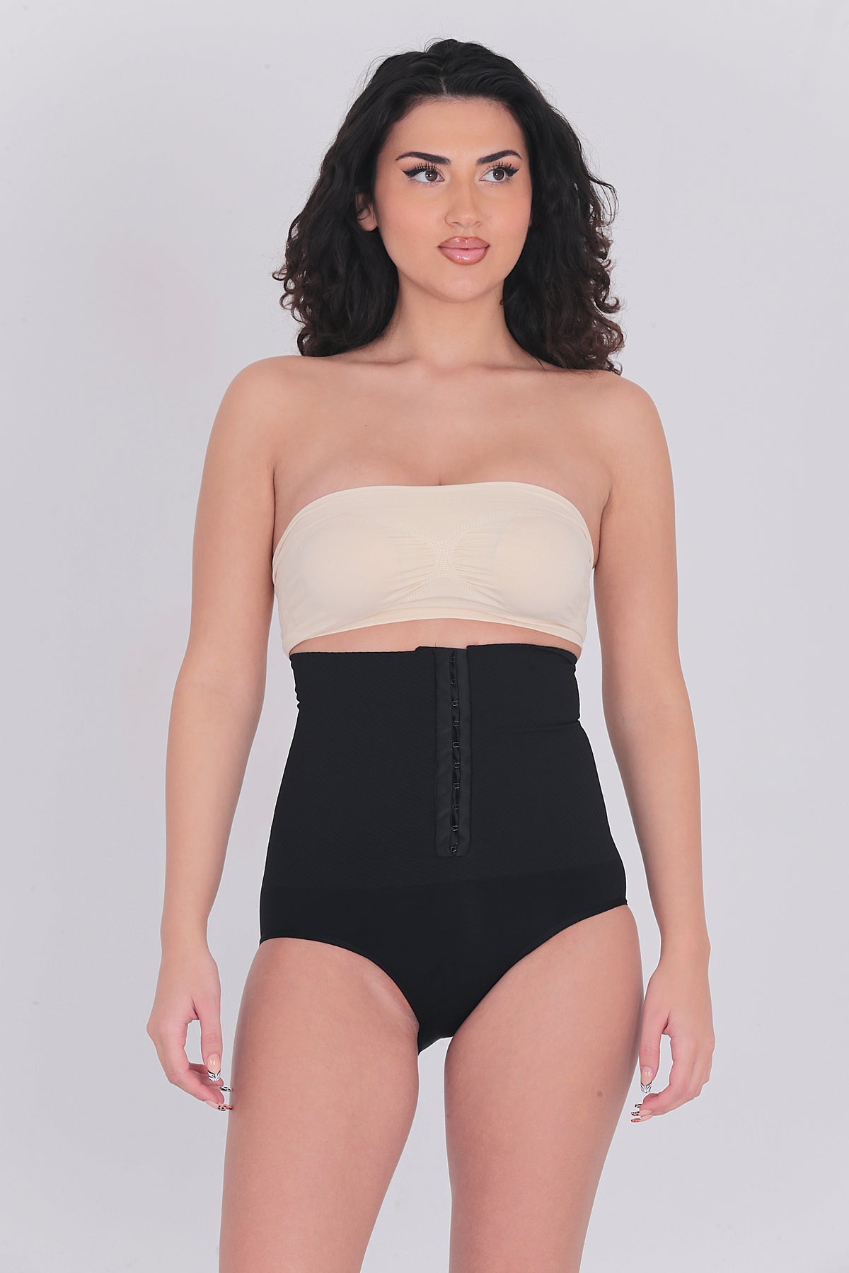 Agraflı Yüksek Bel Slip Korse
