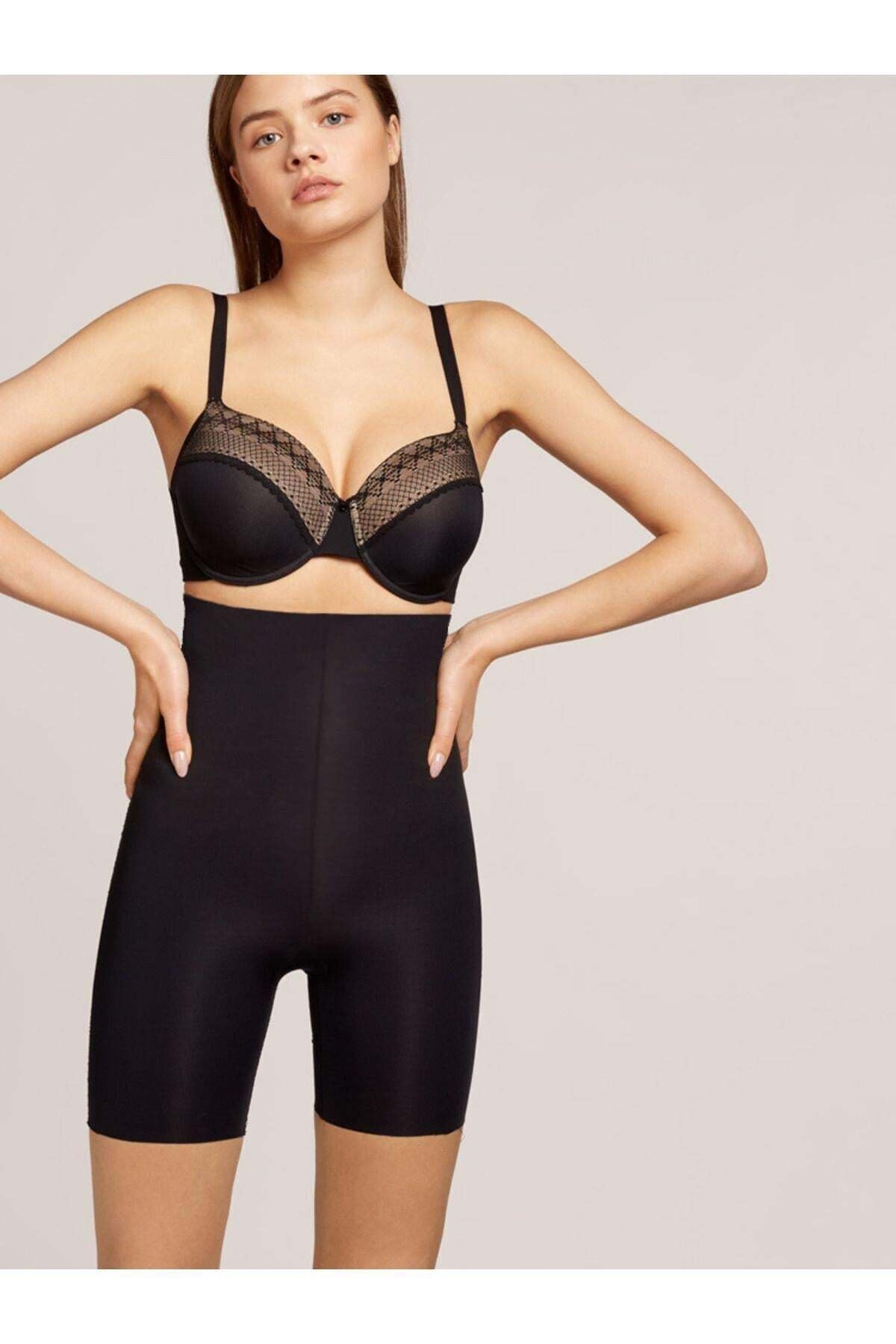 Lazer Kesim Yüksek Bel Paçalı Toparlayıcı Korse Boxer